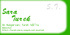 sara turek business card